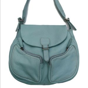 NWOT Adrian Klis Leather Purse - Robin’s Egg Blue